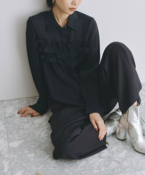 BIANCA / ビアンカ シャツ・ブラウス | 【BAILA12月号掲載】【着映えが叶う】ラメフリルブラウス | 詳細4