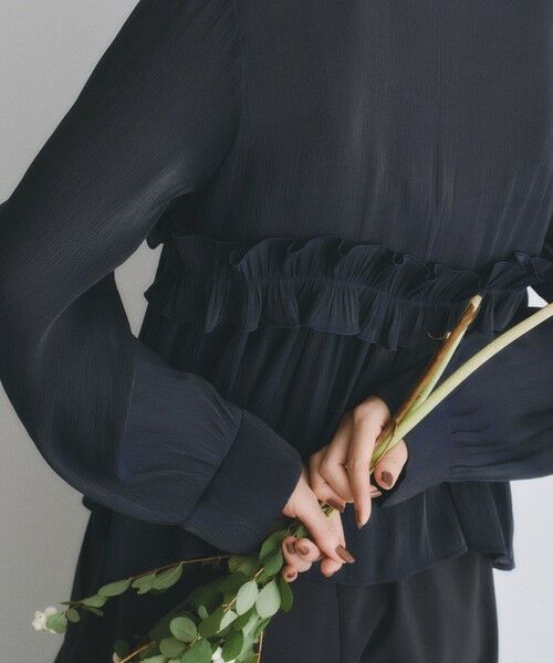 BIANCA / ビアンカ シャツ・ブラウス | 【BAILA12月号掲載】【着映えが叶う】ラメフリルブラウス | 詳細6