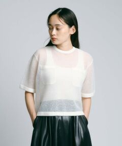 BIANCA / ビアンカ ニット・セーター | 【着映えが叶う】シアーツイード ニットプルオーバー