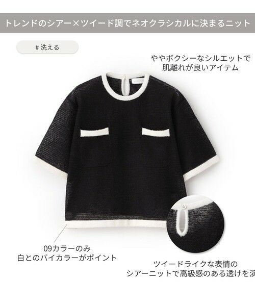 BIANCA / ビアンカ ニット・セーター | 【着映えが叶う】シアーツイード ニットプルオーバー | 詳細10