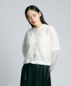BIANCA / ビアンカ ニット・セーター | 【着映えが叶う】シアーツイード ニットカーディガン