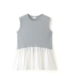 BIANCA / ビアンカ カットソー | 【着映えが叶う】フリルギャザーコンビカットソー