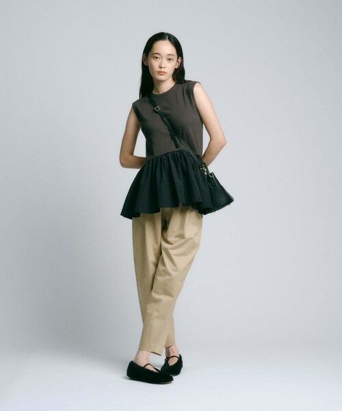 BIANCA / ビアンカ カットソー | 【着映えが叶う】フリルギャザーコンビカットソー | 詳細2