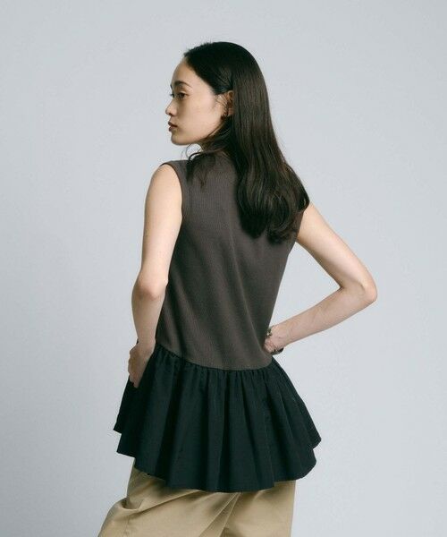 BIANCA / ビアンカ カットソー | 【着映えが叶う】フリルギャザーコンビカットソー | 詳細4