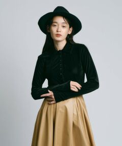 BIANCA / ビアンカ カットソー | 【トレンドミックス】クラシカル　シアーベロアシャツブラウス