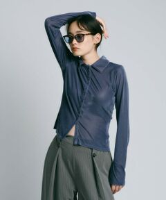 BIANCA / ビアンカ カットソー | 【トレンドミックス】クラシカル　シアーベロアシャツブラウス