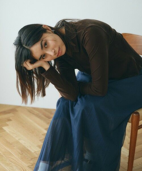 BIANCA / ビアンカ カットソー | 【トレンドミックス】クラシカル　シアーベロアシャツブラウス | 詳細2