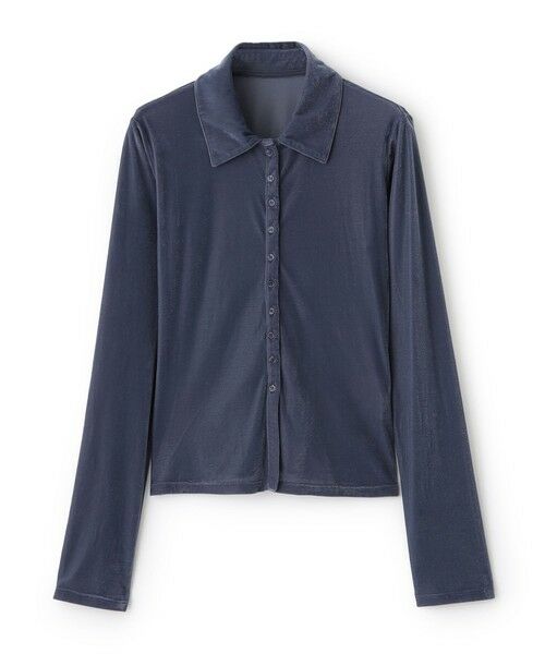 BIANCA / ビアンカ カットソー | 【トレンドミックス】クラシカル　シアーベロアシャツブラウス | 詳細20