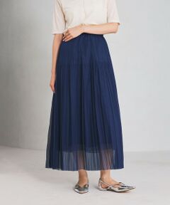 BIANCA / ビアンカ ロング・マキシ丈スカート | 【＠BAILA掲載】【大人の洗練シアー】エアリーチュールプリーツスカート