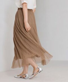 BIANCA / ビアンカ ロング・マキシ丈スカート | 【＠BAILA掲載】【大人の洗練シアー】エアリーチュールプリーツスカート