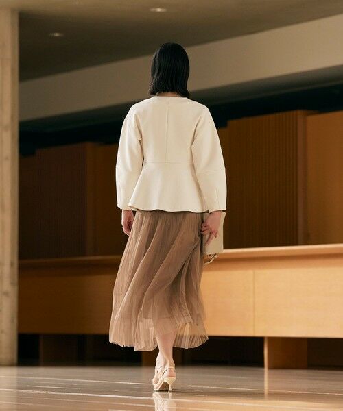 BIANCA / ビアンカ ロング・マキシ丈スカート | 【＠BAILA掲載】【大人の洗練シアー】エアリーチュールプリーツスカート | 詳細2