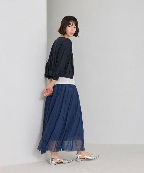 BIANCA / ビアンカ ロング・マキシ丈スカート | 【＠BAILA掲載】【大人の洗練シアー】エアリーチュールプリーツスカート | 詳細3