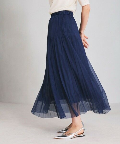 BIANCA / ビアンカ ロング・マキシ丈スカート | 【＠BAILA掲載】【大人の洗練シアー】エアリーチュールプリーツスカート | 詳細4