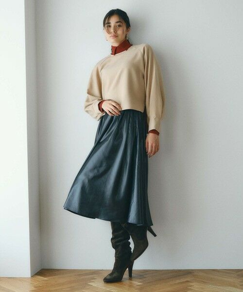 BIANCA / ビアンカ ロング・マキシ丈スカート | 【着回し抜群】レザーライク フレアスカート | 詳細1