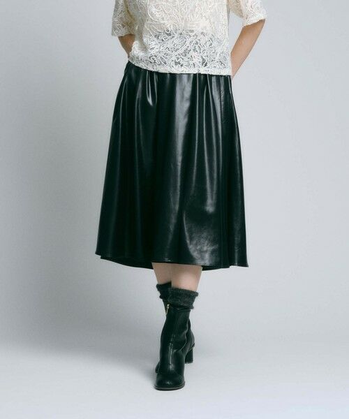 BIANCA / ビアンカ ロング・マキシ丈スカート | 【着回し抜群】レザーライク フレアスカート | 詳細7