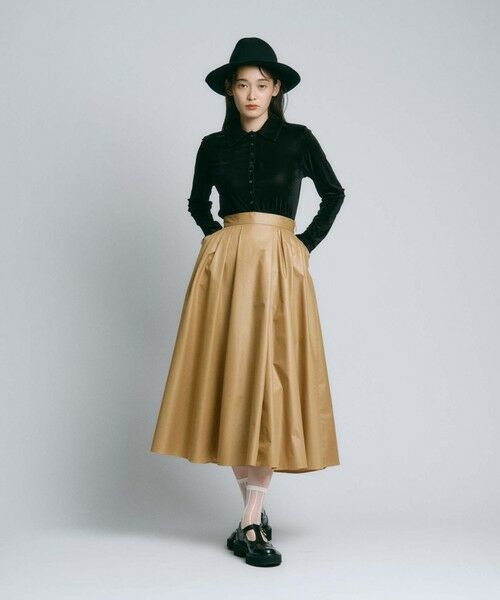 BIANCA / ビアンカ ロング・マキシ丈スカート | 【着回し抜群】レザーライク フレアスカート | 詳細6