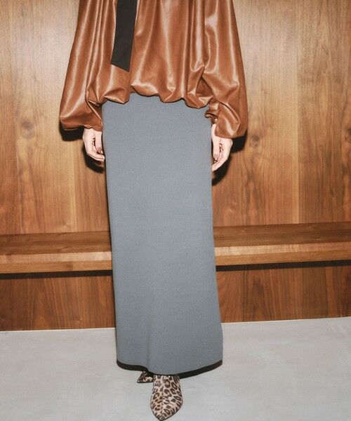 BIANCA / ビアンカ ロング・マキシ丈スカート | 【BAILA12月号掲載】【美シルエット】ミラノリブナロースカート | 詳細1