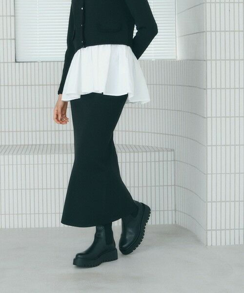 BIANCA / ビアンカ ロング・マキシ丈スカート | 【BAILA12月号掲載】【美シルエット】ミラノリブナロースカート | 詳細3