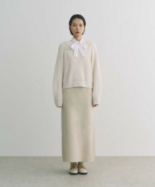 BIANCA / ビアンカ ロング・マキシ丈スカート | 【BAILA12月号掲載】【美シルエット】ミラノリブナロースカート | 詳細6