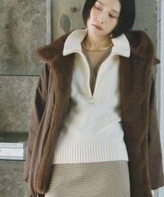 BIANCA / ビアンカ その他アウター | 【ファー取り外し2WAY】マットツイルフェイクファー