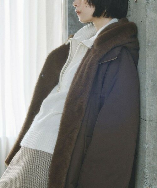 BIANCA / ビアンカ その他アウター | 【ファー取り外し2WAY】マットツイルフェイクファー | 詳細3