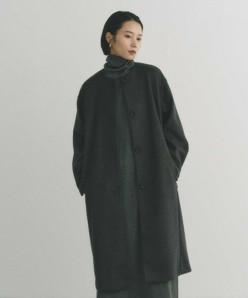 BIANCA / ビアンカ その他アウター | 【BAILA12月号掲載】【洗えるアウター】ミディ丈コクーンコート(チャコールグレー1)