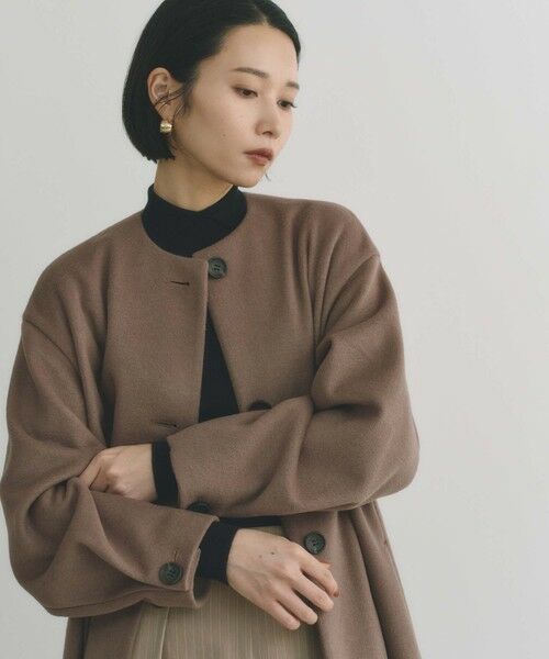 BIANCA / ビアンカ その他アウター | 【BAILA12月号掲載】【洗えるアウター】ミディ丈コクーンコート | 詳細9