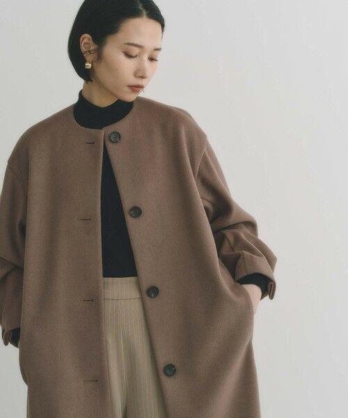 BIANCA / ビアンカ その他アウター | 【BAILA12月号掲載】【洗えるアウター】ミディ丈コクーンコート(ベージュ1)
