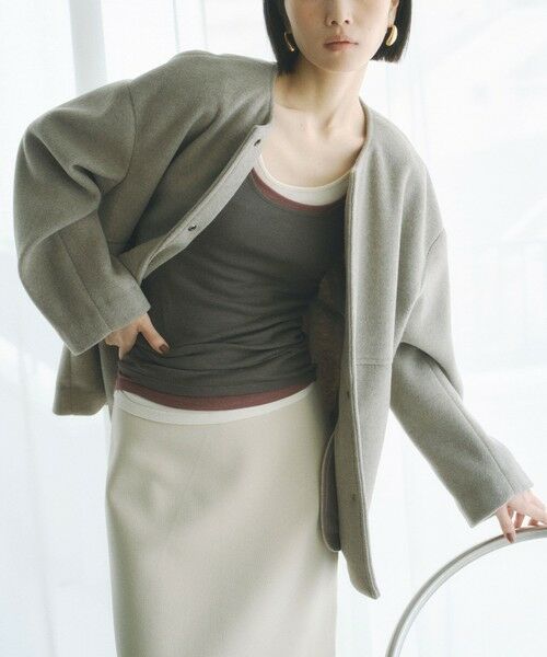 BIANCA / ビアンカ その他アウター | 【着回し抜群】ブルゾンライクニットアウター | 詳細4