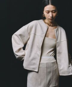 BIANCA / ビアンカ その他アウター | 【ON/OFF着回し】スエードライクジップアップブルゾン