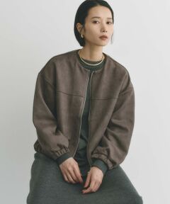 BIANCA / ビアンカ その他アウター | 【ON/OFF着回し】スエードライクジップアップブルゾン