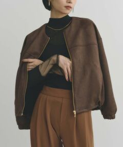 BIANCA / ビアンカ その他アウター | 【ON/OFF着回し】スエードライクジップアップブルゾン