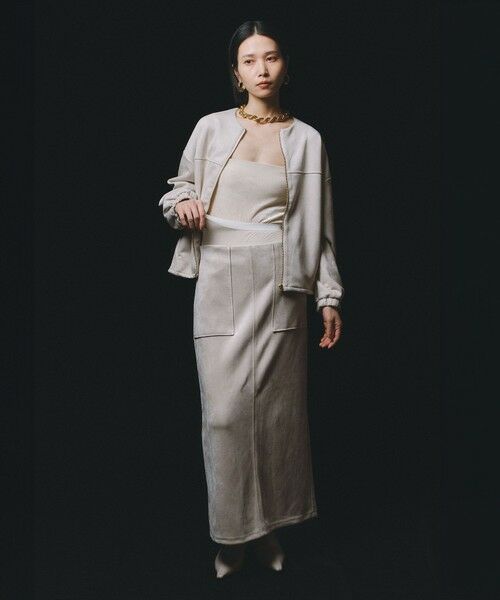 BIANCA / ビアンカ その他アウター | 【ON/OFF着回し】スエードライクジップアップブルゾン | 詳細1