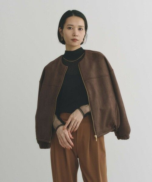 BIANCA / ビアンカ その他アウター | 【ON/OFF着回し】スエードライクジップアップブルゾン | 詳細16