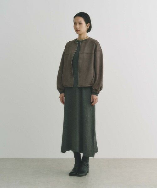 BIANCA / ビアンカ その他アウター | 【ON/OFF着回し】スエードライクジップアップブルゾン | 詳細7