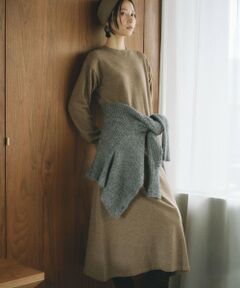 BIANCA / ビアンカ ロング・マキシ丈ワンピース | 【＠BAILA掲載】【ネック取り外し2WAY】ニットロングワンピース