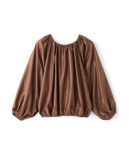 BIANCA / ビアンカ シャツ・ブラウス | 【BAILA12月号掲載】【BAILAコラボ企画】レザー見えバルーン3WAYブラウス | 詳細14