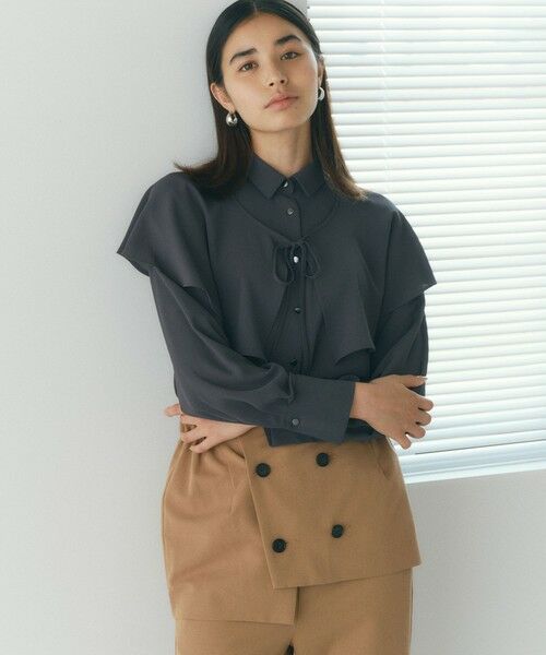 BIANCA / ビアンカ シャツ・ブラウス | 【2WAYでオンオフ楽しめる】ケープコンビブラウス | 詳細3