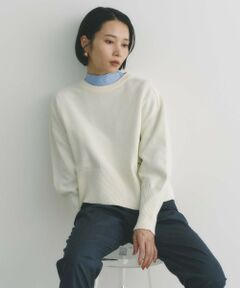 BIANCA / ビアンカ ニット・セーター | 【着回し抜群】スウェットライクニットプルオーバー