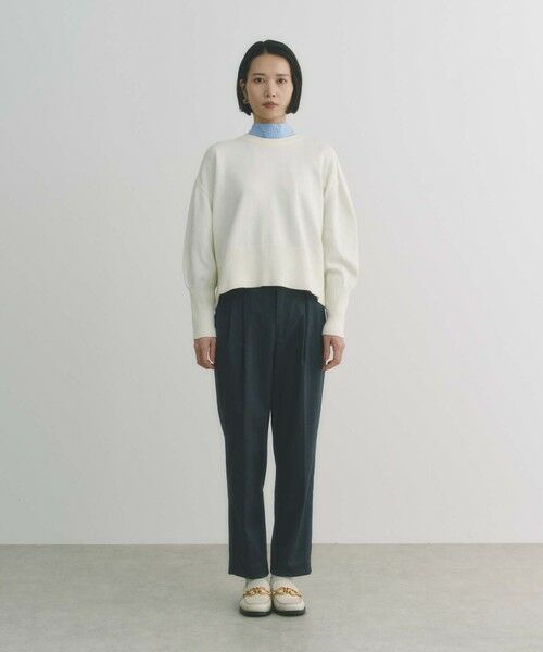 BIANCA / ビアンカ ニット・セーター | 【着回し抜群】スウェットライクニットプルオーバー | 詳細2