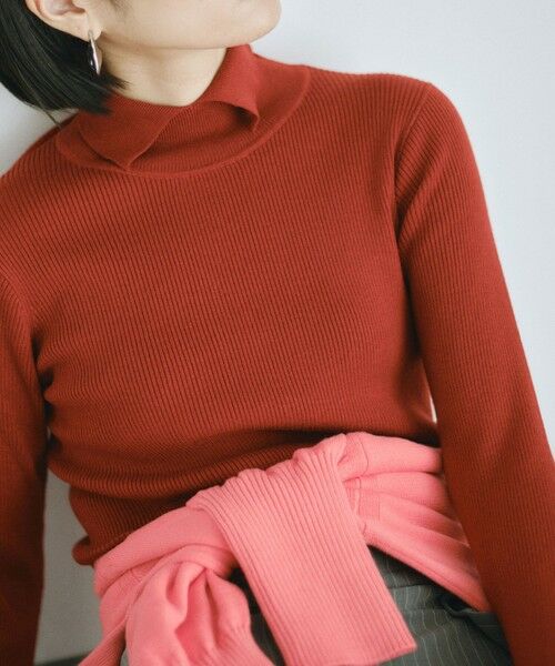 BIANCA / ビアンカ ニット・セーター | 【＠BAILA掲載】【スッキリ小顔見え】ネックポイントニットプルオーバー | 詳細13