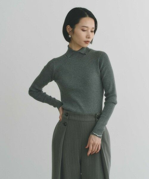 BIANCA / ビアンカ ニット・セーター | 【＠BAILA掲載】【スッキリ小顔見え】ネックポイントニットプルオーバー | 詳細4