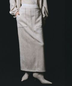 BIANCA / ビアンカ ロング・マキシ丈スカート | 【ON/OFF着回し】スエードライクタイトスカート