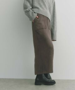 BIANCA / ビアンカ ロング・マキシ丈スカート | 【ON/OFF着回し】スエードライクタイトスカート