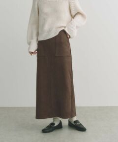 BIANCA / ビアンカ ロング・マキシ丈スカート | 【ON/OFF着回し】スエードライクタイトスカート