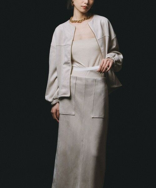 BIANCA / ビアンカ ロング・マキシ丈スカート | 【ON/OFF着回し】スエードライクタイトスカート | 詳細2