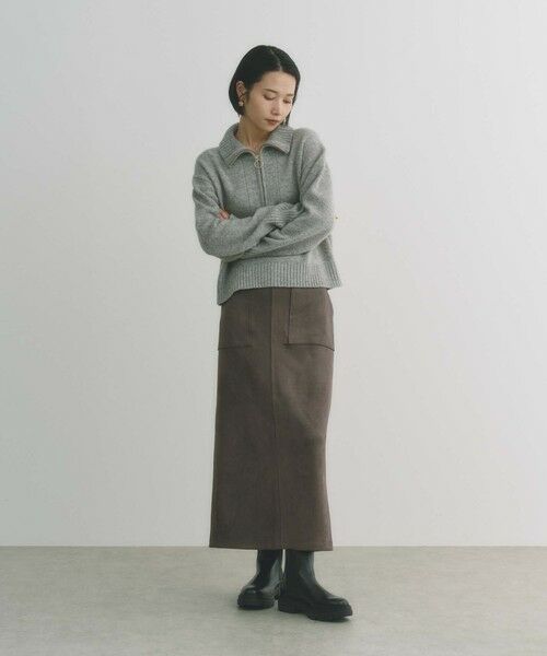 BIANCA / ビアンカ ロング・マキシ丈スカート | 【ON/OFF着回し】スエードライクタイトスカート | 詳細3