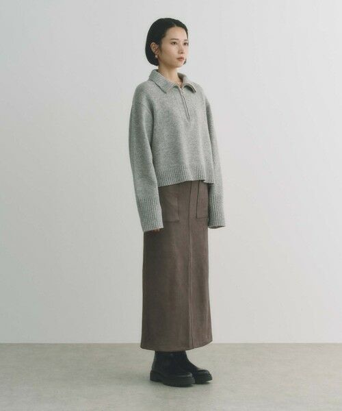 BIANCA / ビアンカ ロング・マキシ丈スカート | 【ON/OFF着回し】スエードライクタイトスカート | 詳細6