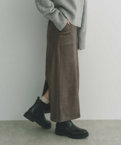 BIANCA / ビアンカ ロング・マキシ丈スカート | 【ON/OFF着回し】スエードライクタイトスカート | 詳細7