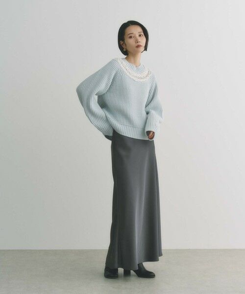 BIANCA / ビアンカ ロング・マキシ丈スカート | 【BAILA12月号掲載】【脚長効果抜群】マーメラインサテンスカート | 詳細1